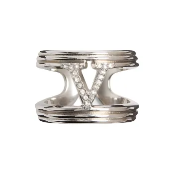Valentino Brass Rings Women's Silver