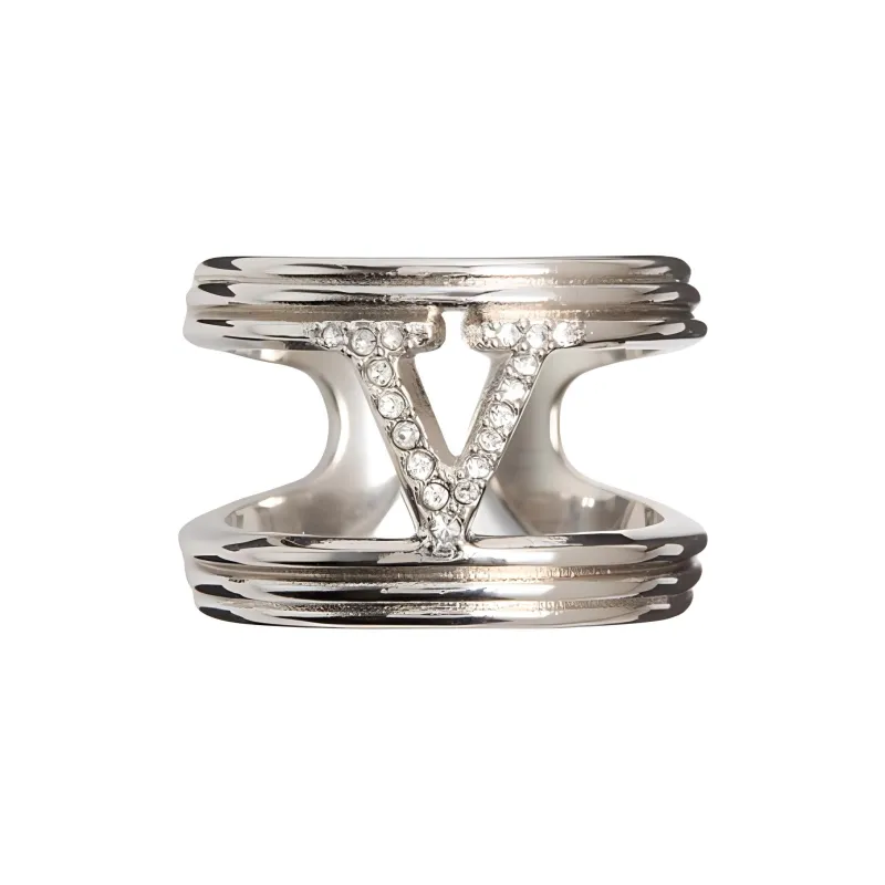 Valentino Brass Rings Women's Silver-0
