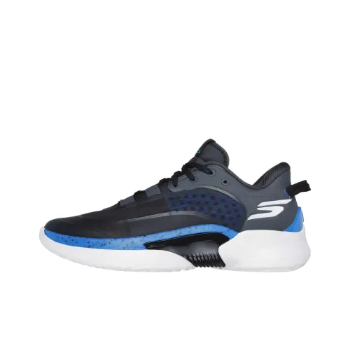 Skechers SKX RESAGRIP Low Top Basketball Shoes Unisex Blue Gray
