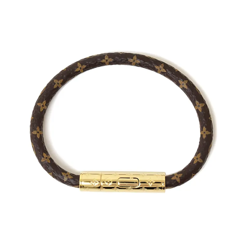 LOUIS VUITTON Canvas Bangles Unisex Brown-2