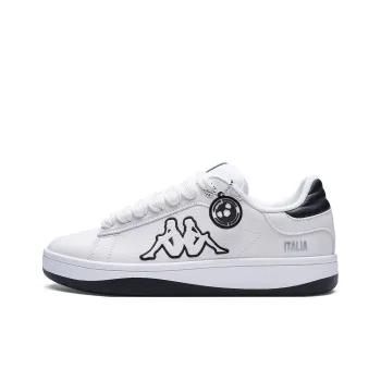Kappa Back to Back Anti Slip Wear Resistant Low Top Skateboard Shoes Unisex White Black