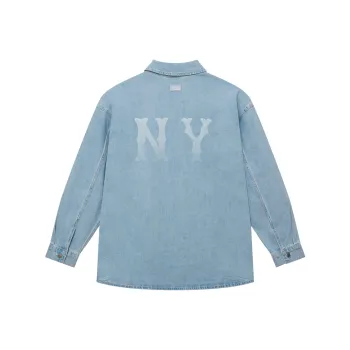 MLB New York Yankees Basic Collection SS25 Long Sleeved Shirts Unisex Light Blue