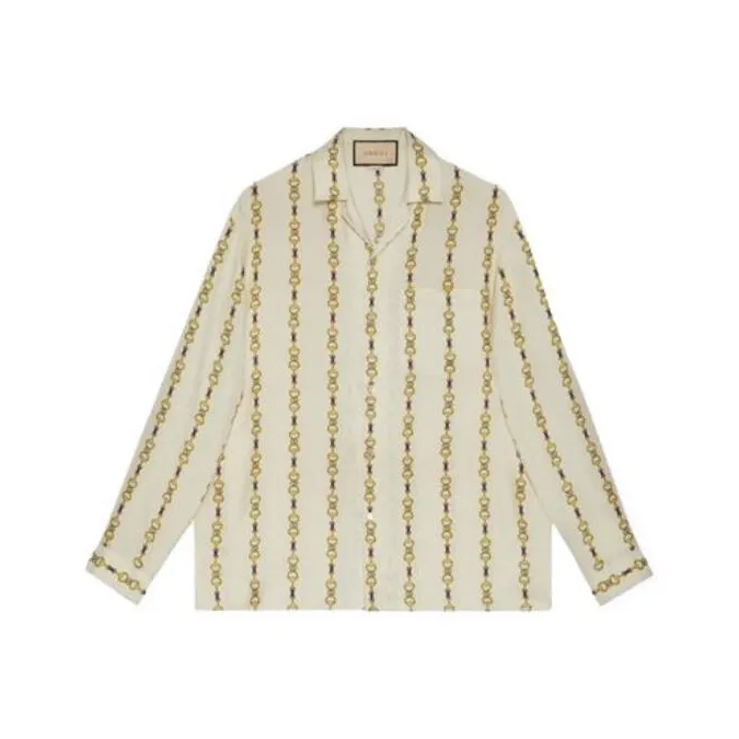 GUCCI Shirts Men Beige Yellow-0