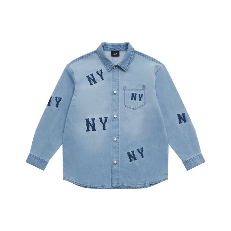 MLB New York Yankees SS25 Shirt Unisex Light Blue-0