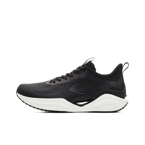 PEAK Cushioning Lightweight Anti Rollover Low Top Running Shoes Women's Black Ivory