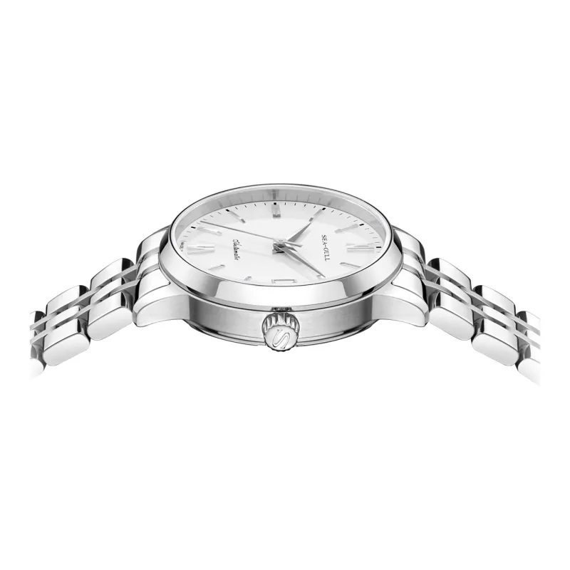 Sea Gull National Automatic Mechanical Movement Steel Strap Watch Women's Watch White Dial-2