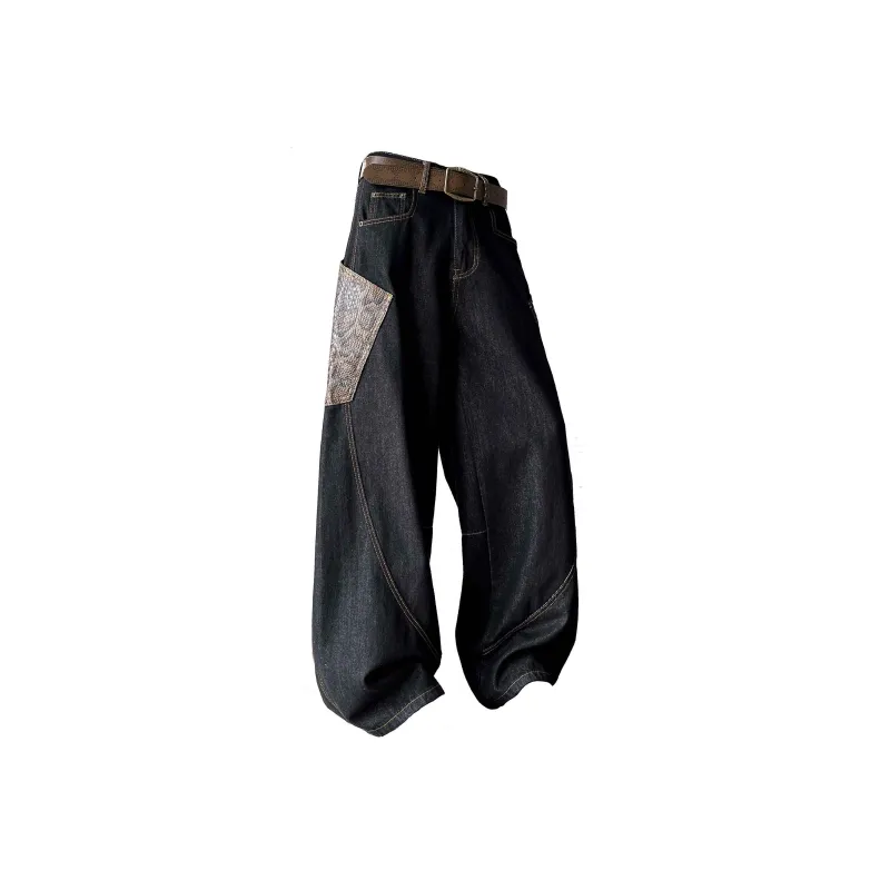 MIIOW Trend Party Series Jeans Unisex Black-1
