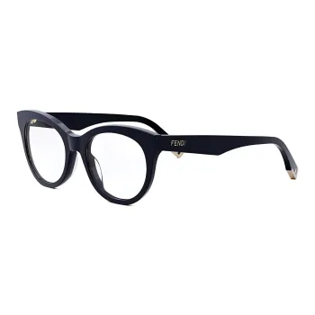 FENDI Acetate Round Eyeglass Frames Women's Black