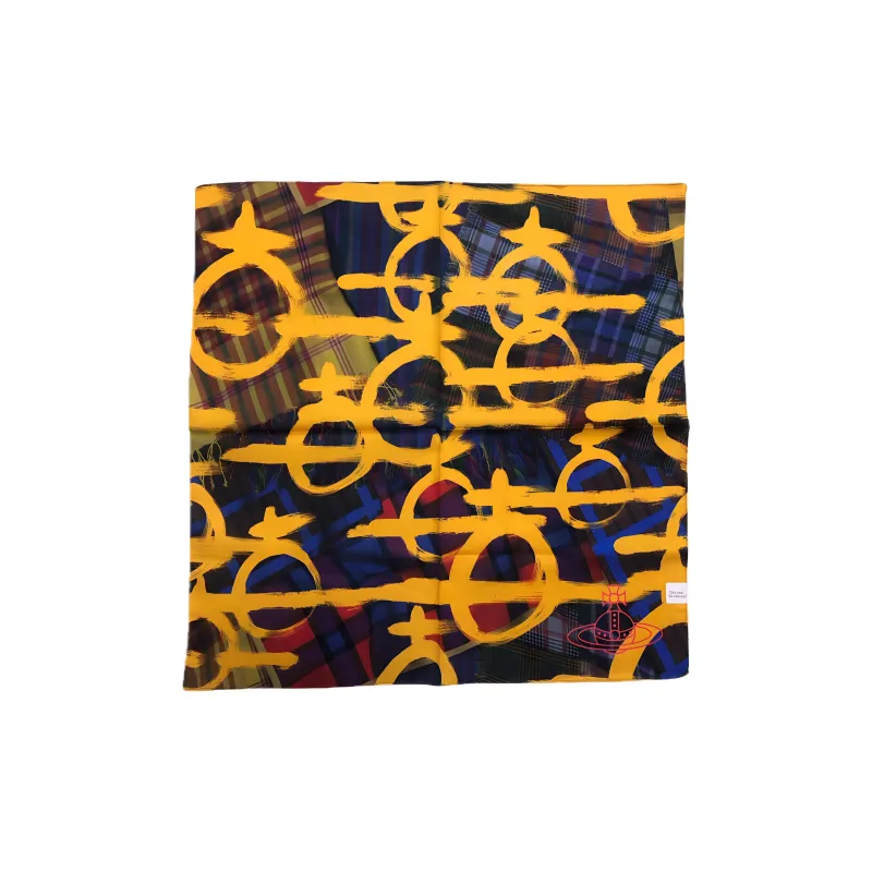 Vivienne Westwood Cotton Silk Scarves Unisex Yellow-0