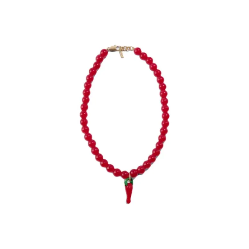 ZARA Resin Necklaces Women's Red-2