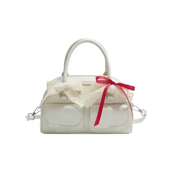Single Warehouse PU Shoulder Bag Regular Women's Ecru/Gray/Black/Blue/Pink