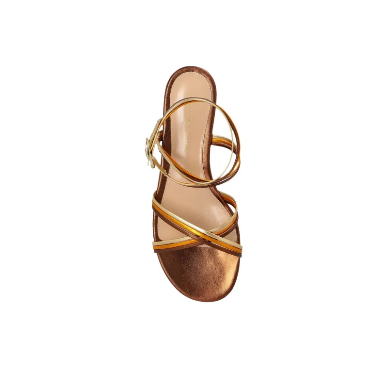 GIANVITO ROSSI One Strap Sandals Women's Gold-4