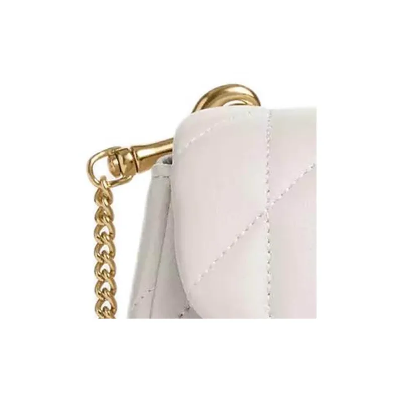 COACH Turnlock Nappa Leather Crossbody Bag, Shoulder Bag Mini Women's White-2