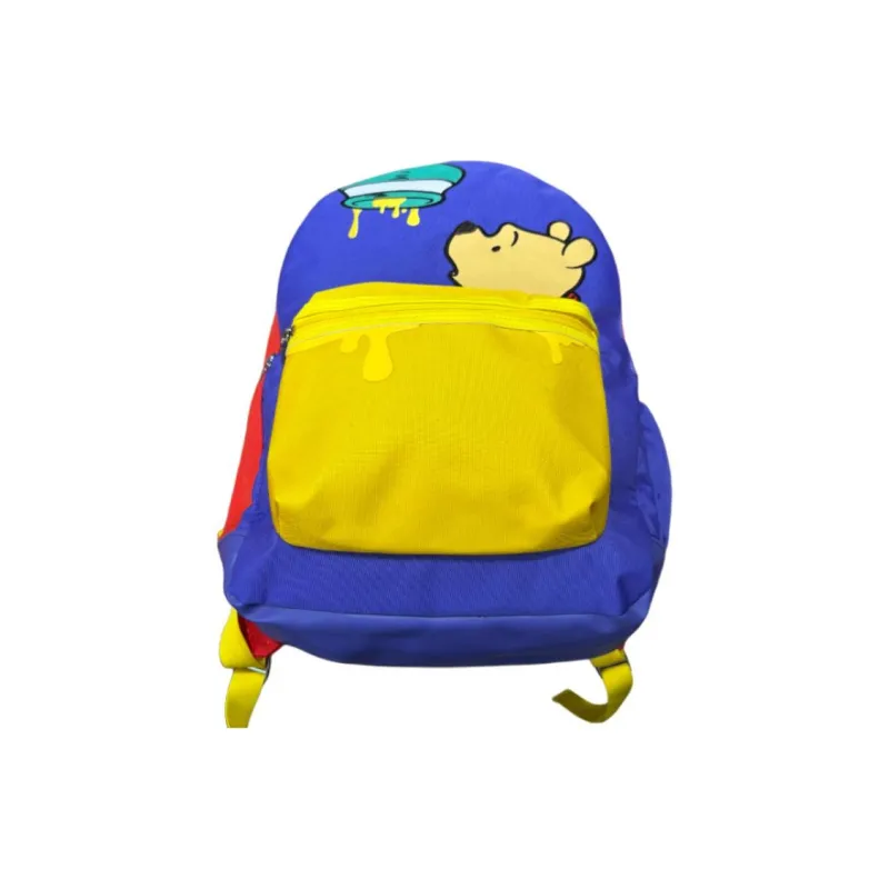 Disney Nylon Fabric Backpack Medium Size Kids' Bear Purple Yellow Color Scheme-2