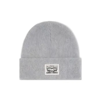 Levi's Cotton Beanies Unisex Gray