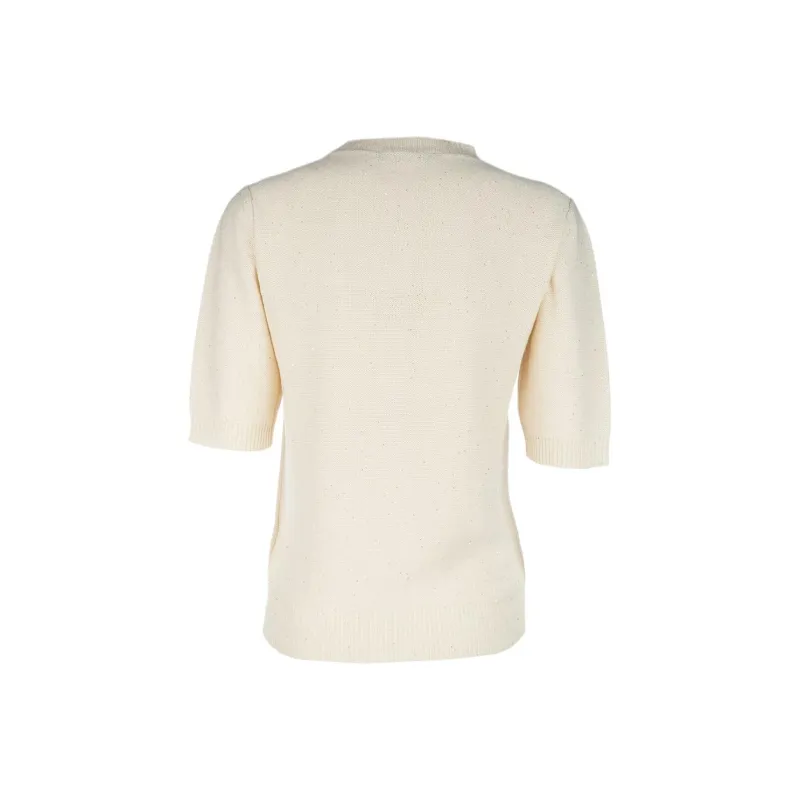 Fabiana Filippi Sequinned Short Sleeved Crewneck Jumper-1