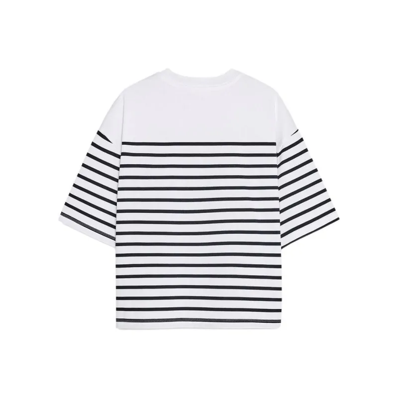 ZARA T Shirt Women's White/Sea Blue-1