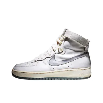 Nike Air Force 1 Anti Slip Wear Resistant High Top Vintage Basketball Shoes Unisex White