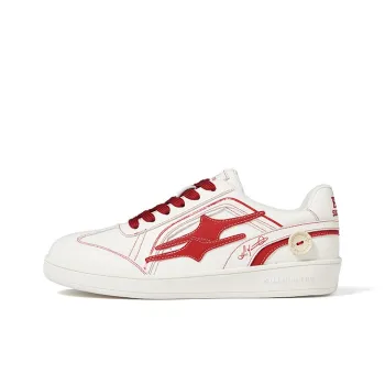 KILLWINNER Anti Slip Wear Resistant Low Top Skateboard Shoes Women's White Red