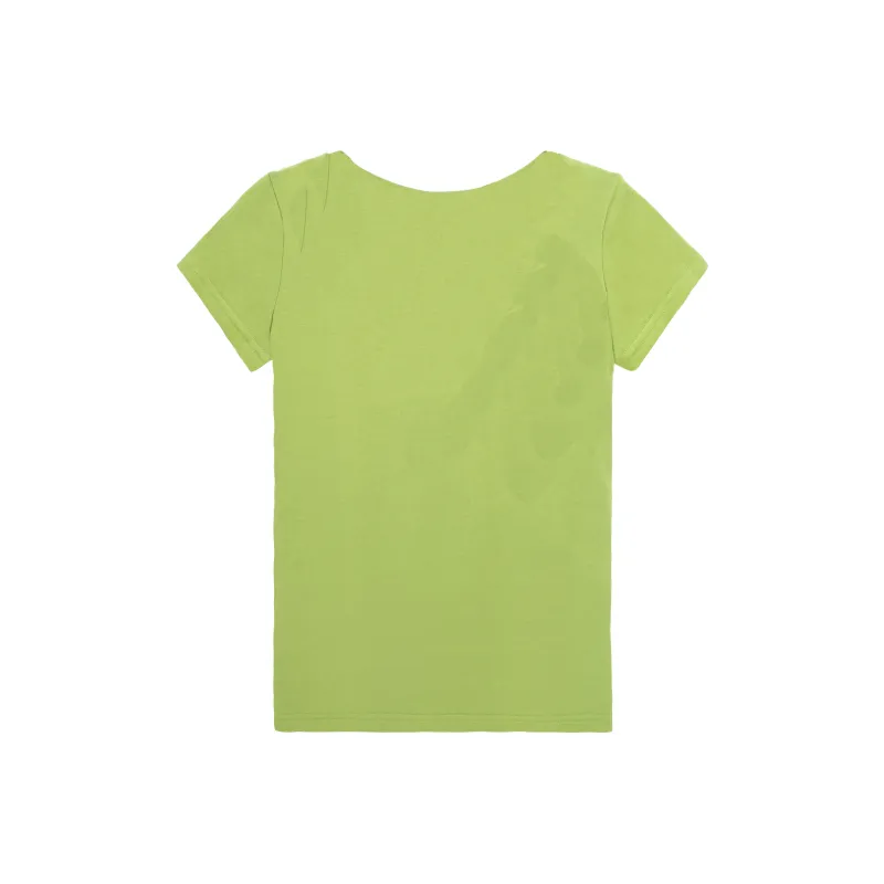 Puppytown Set in Sleeve T Shirt Women's Green-1