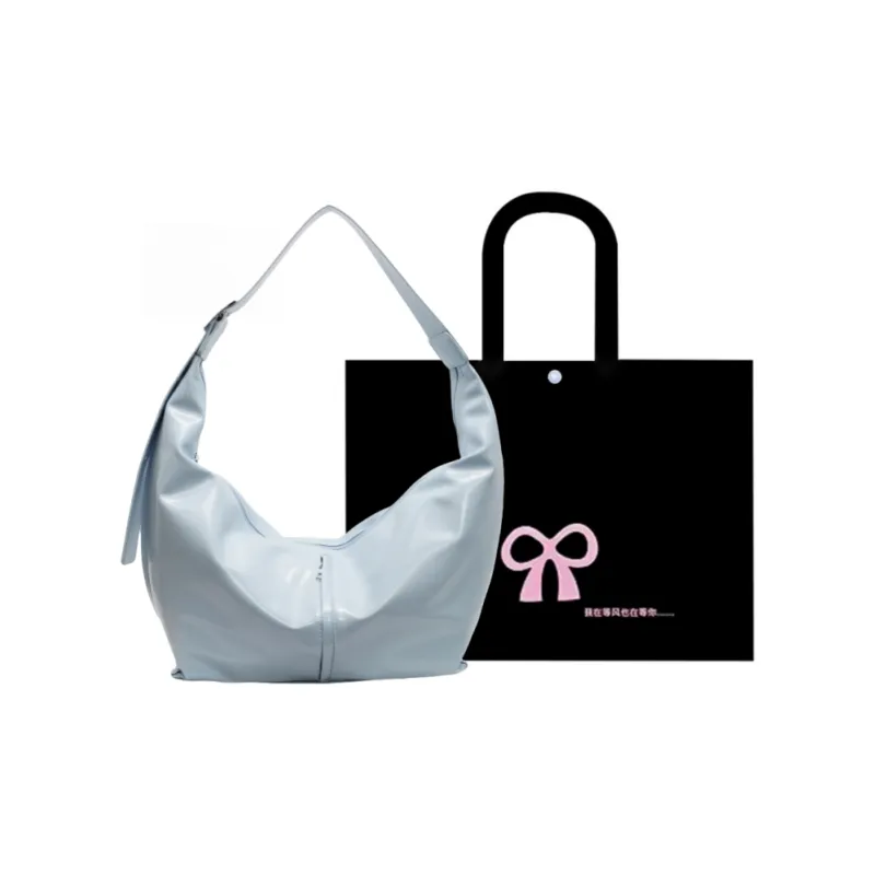 HACIN PU Shoulder Bag Regular Women's White/Silver/Black/Blue/Pink-11