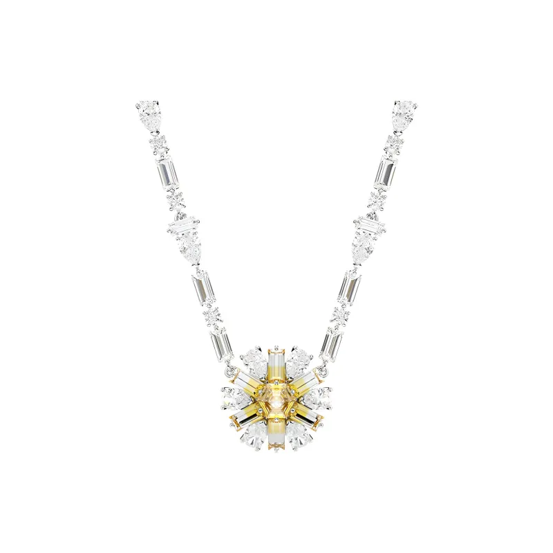 Swarovski Rhodium-Plated Cubic Zirconia Necklaces Women's Silver-1