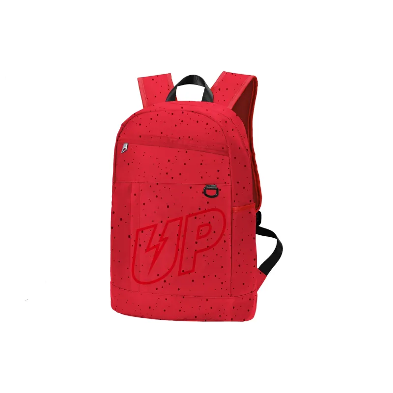 TURN UP Polyester Backpack Unisex Red-1