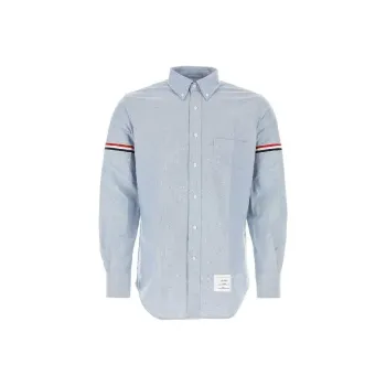 THOM BROWNE Long Sleeved Striped Detail Shirt