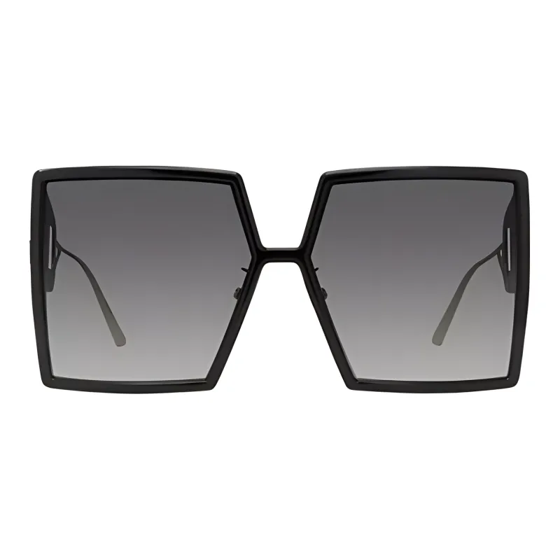 DIOR Plastic Irregular Shape Sunglasses Women's Black-1