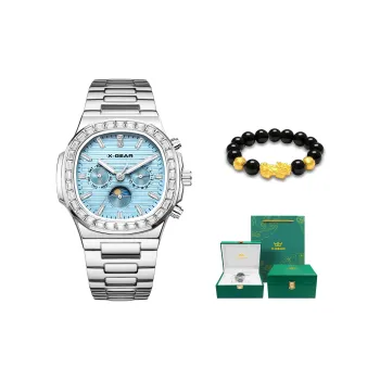 X GEAR Automatic Mechanical Movement Stainless Steel Watchband Watch Men's Watches Blue Dial