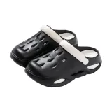 Black White-Clog Sandals[Men's]