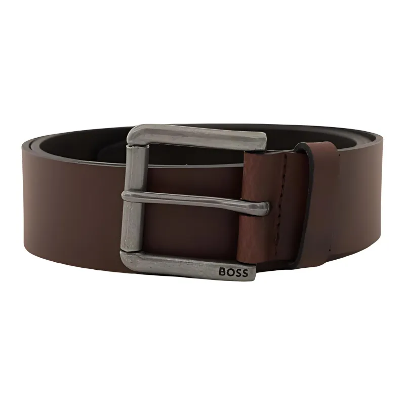 HUGO BOSS Cow Leather Belts Men's Brown Width 4CM-1