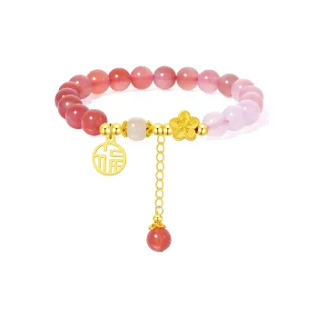 Lao Feng Xiang Hetian Jade Bracelets Lotus Root Powders Women's