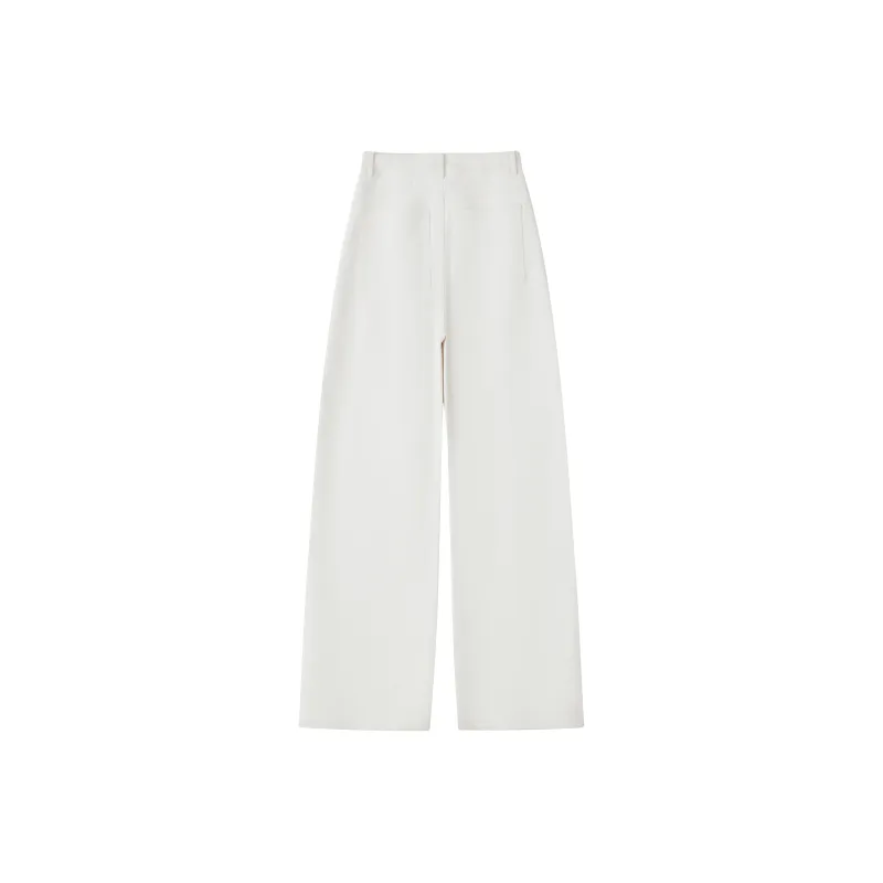 TAGEECHITA Casual Pants Unisex Raw White-1