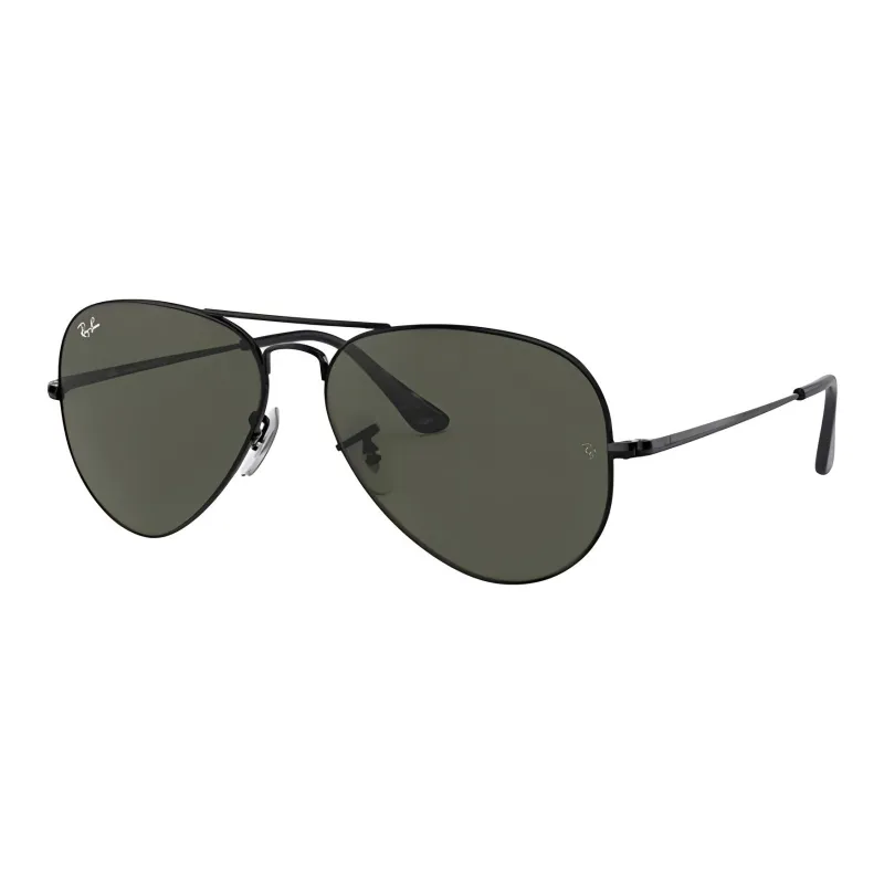 RayBan Metal Irregular Shape Sunglasses Unisex Black-0