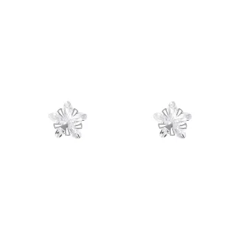 BAIJUAN S925 Silver Stud Earrings Women's