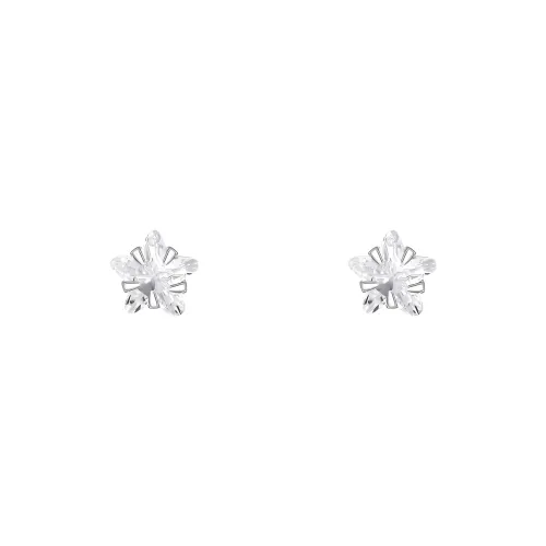BAIJUAN S925 Silver Stud Earrings Women's