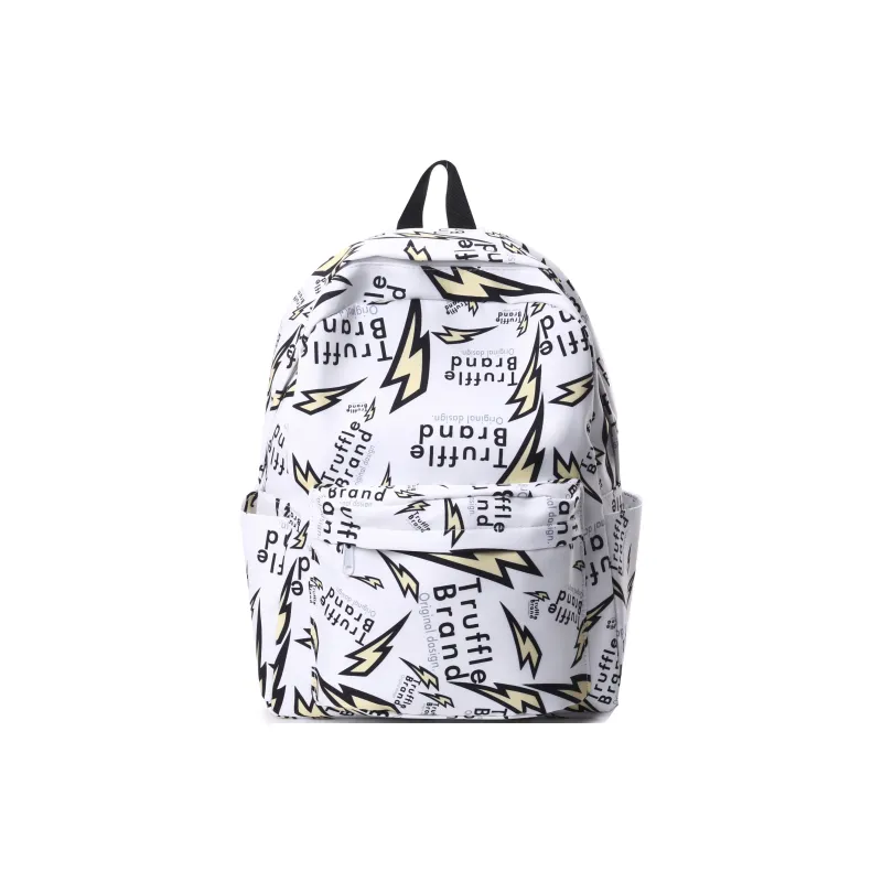 SEVENMOONS Nylon Backpack Unisex White/Gray/Black-0