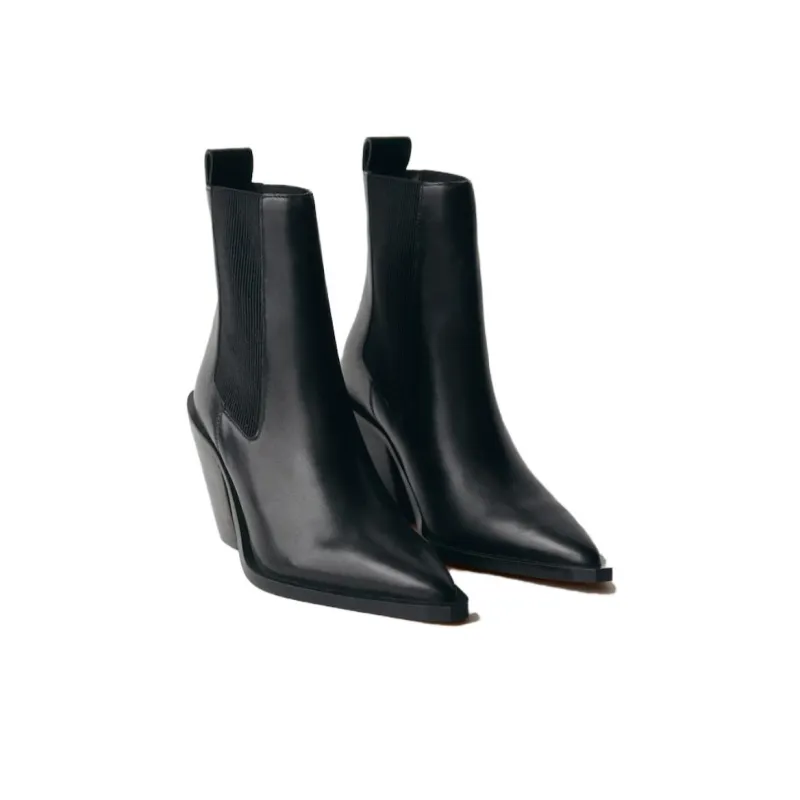MANGO Chelsea Boots 8.5cm Women's Black-2