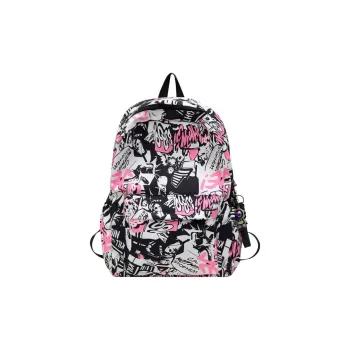 Yalu Nylon Backpack Unisex Pink/Gray/Green/Blue/Navy Blue