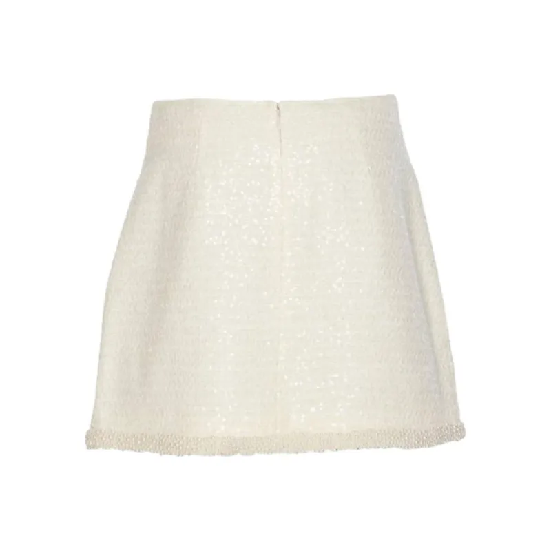 Self portrait Casual Short Skirts Women's White-1