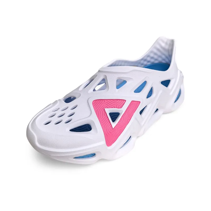 PEAK Pole Hole Shoes Clogs Men's White Pink Blue-2