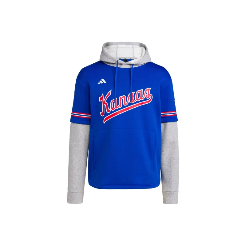 Adidas Free Shipping With AdiClub Kansas Jayhawks Hooded Jersey-0