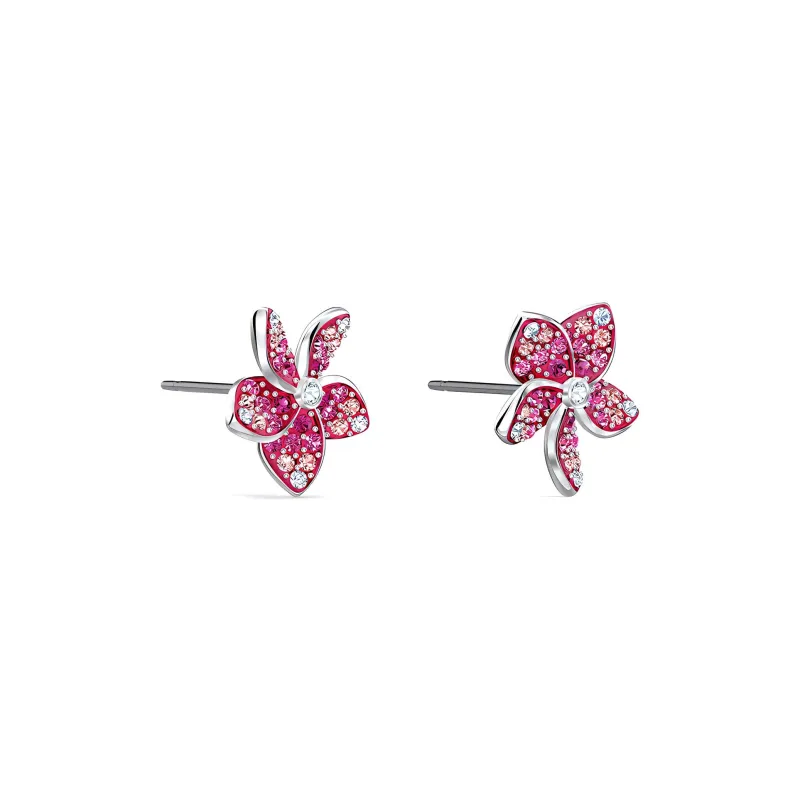 Swarovski Tropical Stud Earrings Women's Pink-2