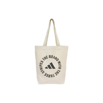 Adidas Cotton Tote Bag, Shopping Bag, Handbag, Shoulder Bag Unisex Beige