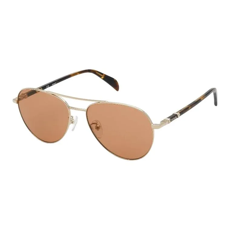 TAOSIXIONG Metal Aviator Sunglasses Women's Brown-0