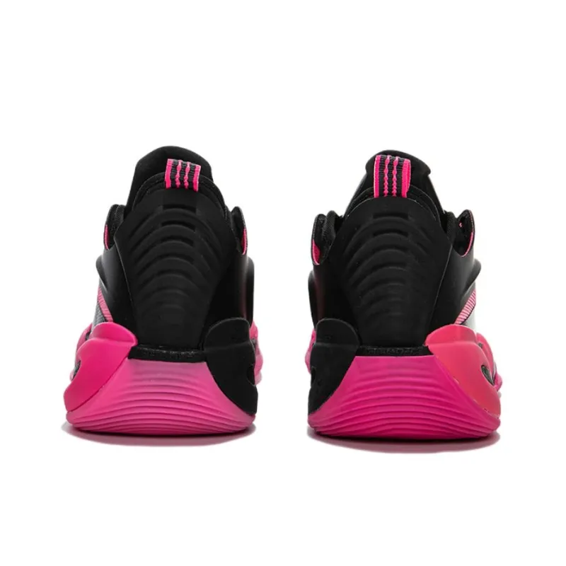 Erke Qian Xun 2.0 Wear resistant And Waterproof Low Top Cushioning Basketball Shoes Men's Pink Black-3