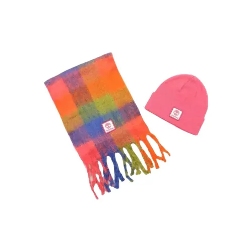Timberland Polyester, Acrylic Beanies Unisex Pink
