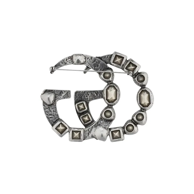 GUCCI Metal Brooches Women's Silver-1