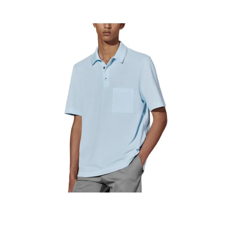 HERMES Polo Shirt Men's Sky Blue-0